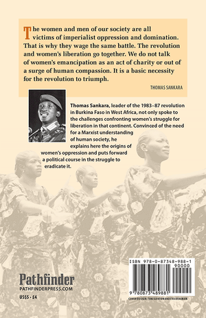 Back cover of Women's Liberation and the African Freedom Struggle by Thomas Sankara.