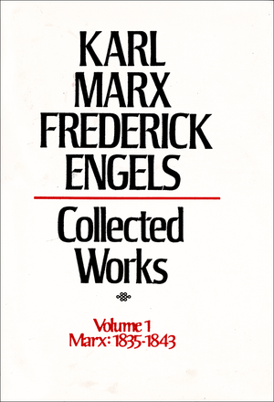 Front cover of Collected Works of Marx and Engels, Volume 1