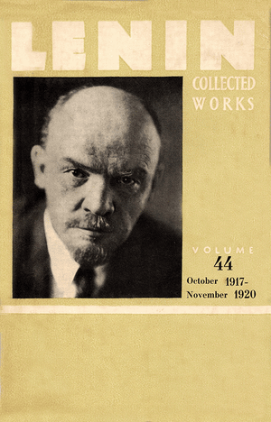 Front cover of Collected Works of Lenin, Volume 44