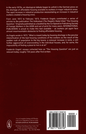 Back cover of The Housing Question