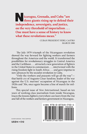 Back cover of The Rise and Fall of the Nicaraguan Revolution