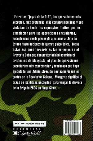 Back cover of Operación Mangosta