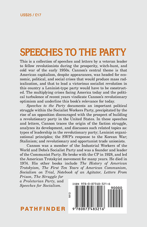 Back cover of Speeches to the Party