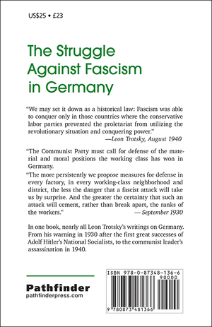 Back cover of The Struggle against Fascism in Germany