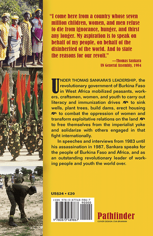 Back cover of Thomas Sankara Speaks