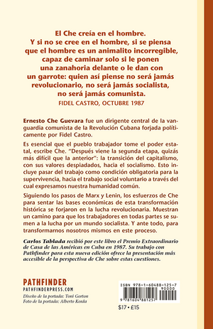 Back cover of Che Guevara sobre economía y política en la transición al socialismo por Carlos Tablada