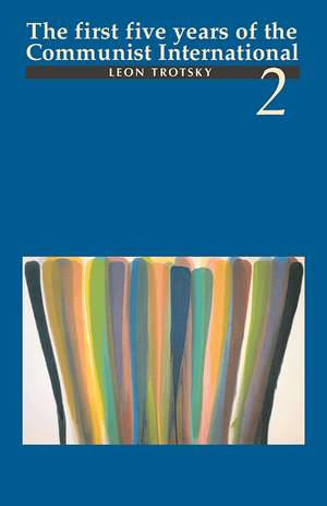 Book cover of 'The first five years of the Communist International' by Leon Trotsky with a colorful vase design.