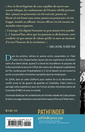 Back cover of Revolution and the Road to Peace in Colombia French edition
