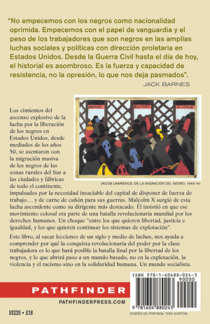 Back cover of Malcolm X, la liberación de los negros y el camino al poder obrero