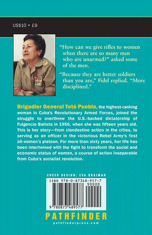 Back cover of Marianas in Combat Teté Puebla and the Mariana Grajales Women's Platoon in Cuba's Revolutionary War 1956-58  By Teté Puebla 