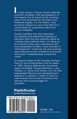 Book back cover with text and a barcode on a blue background