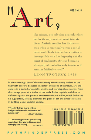 Back cover of Art and Revolution