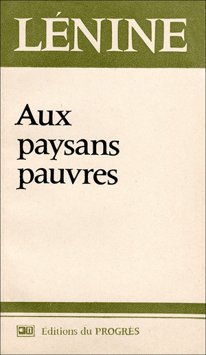 Front cover of Aux paysans pauvres
