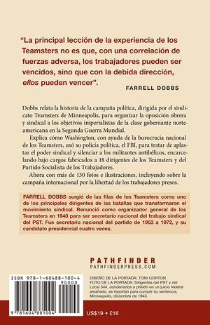 Back cover of Burocracía Teamster