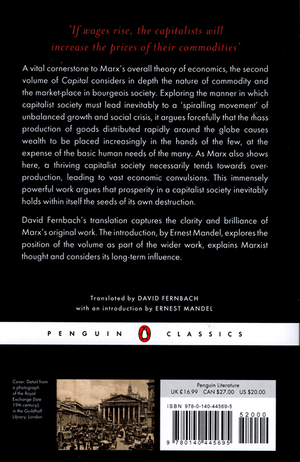 Back cover of Capital, Volume 2