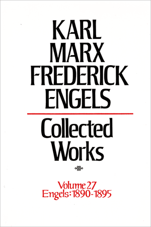 Front cover of Collected Works of Marx and Engels, Volume 27