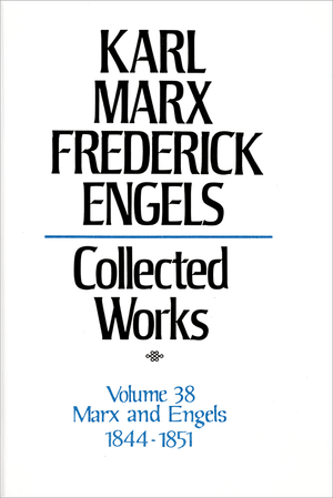 Front cover of Collected Works of Marx and Engels, Volume 38
