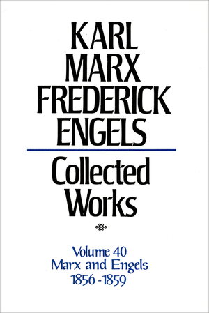 Front cover of Collected Works of Marx and Engels, Volume 40