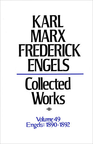 Front cover of Collected Works of Marx and Engels, Volume 49