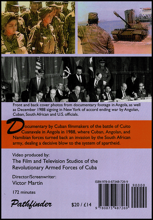 Back cover of Cuba and Angola (DVD)