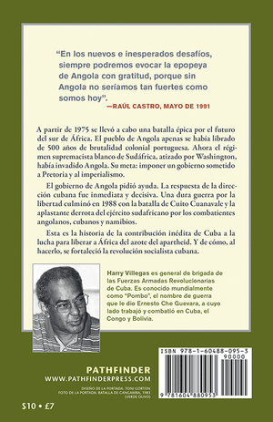 Back cover of Cuba y Angola la guerra por la libertad