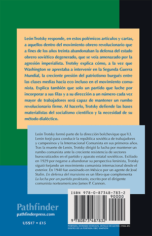 Back cover of En defensa del marxismo