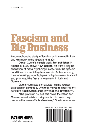 Back cover of Fascism and Big Business