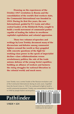 Back cover of The First Five Years of the Communist International, Volume 1