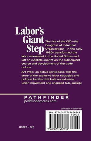 Back cover of Labor's Giant Step