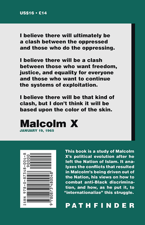 Back cover of The Last Year of Malcolm X