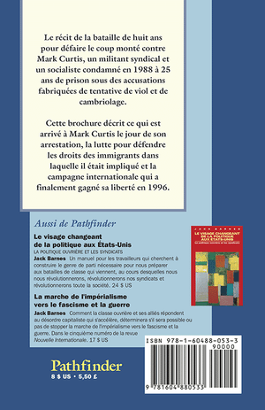 Back cover of La lutte d’un travailleur d’abattoir pour obtenir justice