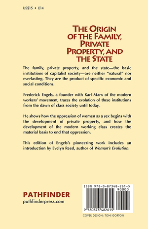 Back cover of The Origin of the Family, Private Property,and the State