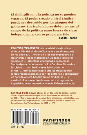 Back cover of Política Teamster