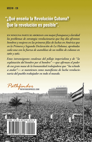 Back cover of La Primera y Segunda Declaración de La Habana