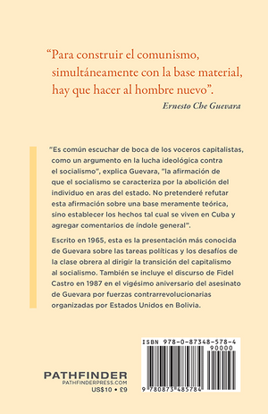 Back cover of El socialismo y el hombre en Cuba