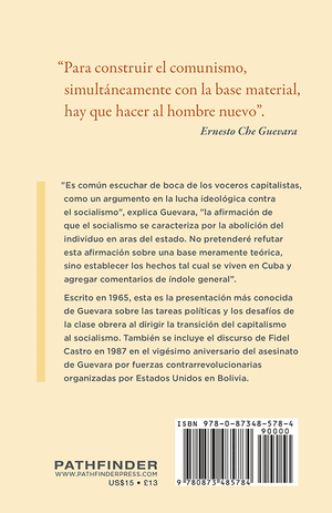 Back cover of El socialismo y el hombre en Cuba