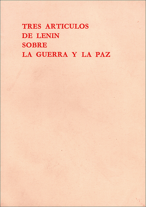 Front cover of Tres artículos de Lenin