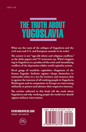 Back cover of The Truth about Yugoslavia