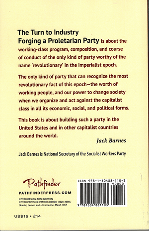 Back cover of The Turn to Industry